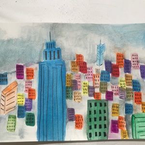 Original NYC watercolor. This is a mini from my studio